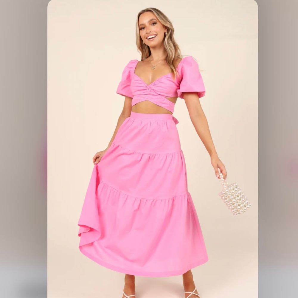 Pink Pippa top and skirt Set - Petal and Pup - 0